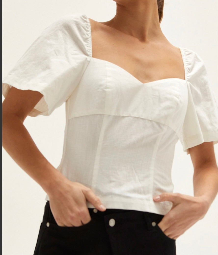 Ivory Backless Top