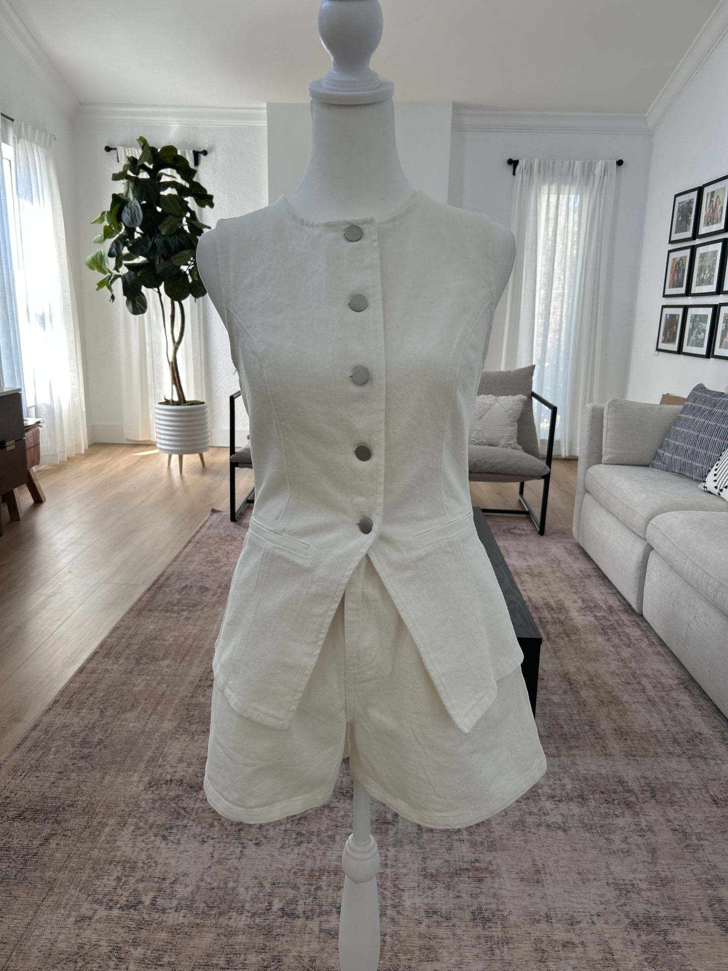White Denim Set