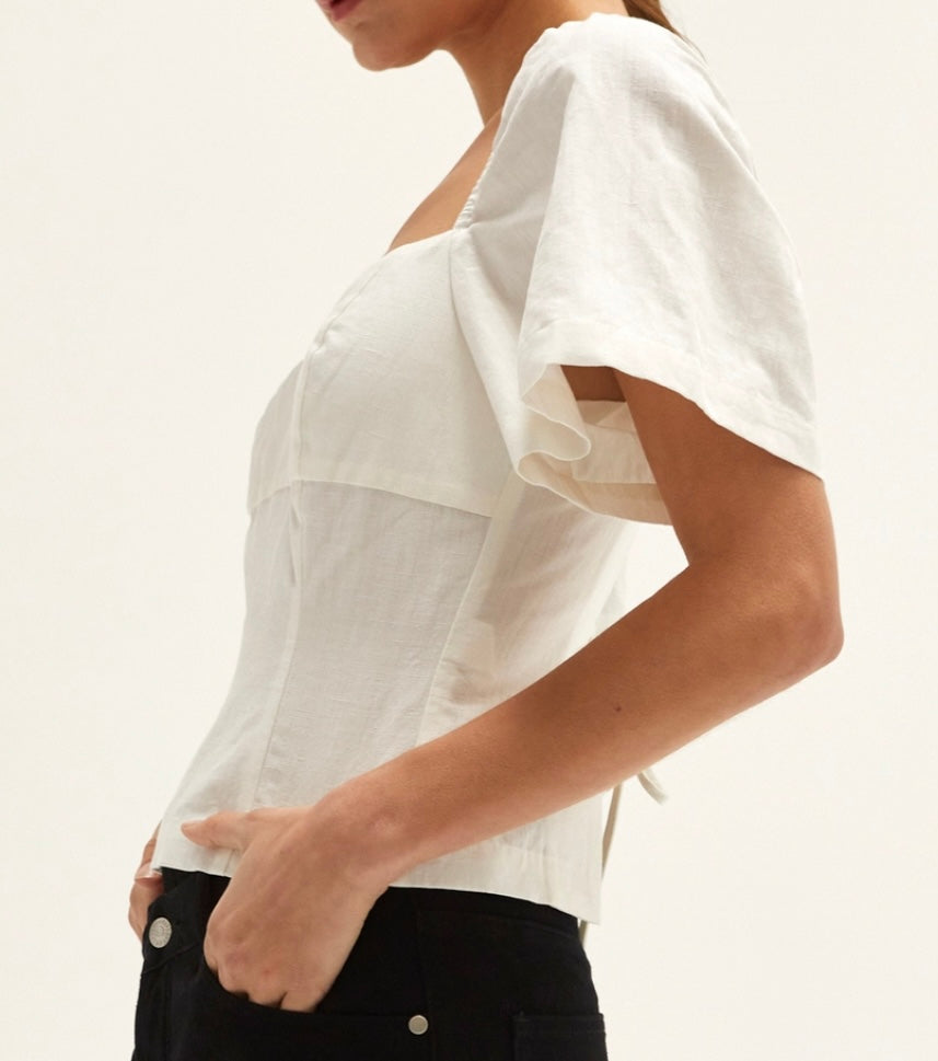 Ivory Backless Top